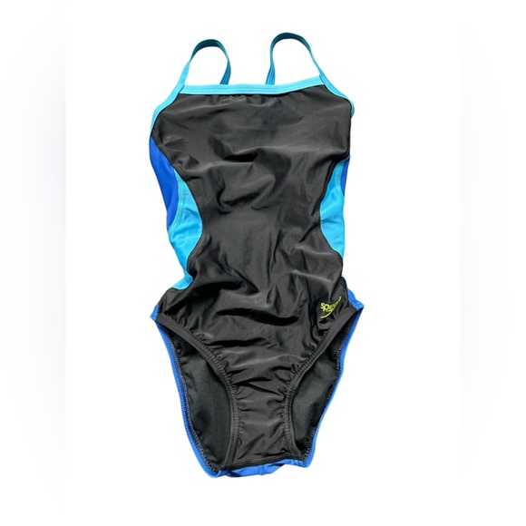 SPEEDO PRO LT womens splice fly back Team Royal Blue one piece swimsuit NWT - Picture 2 of 7